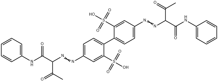 4,4'-bis[[2-oxo-1-[(phenylamino)carbonyl]propyl]azo][1,1'-biphenyl]-2,2'-disulphonic acid Structure