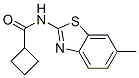 Cyclobutanecarboxamide, N-(6-methyl-2-benzothiazolyl)- (9CI) Structure