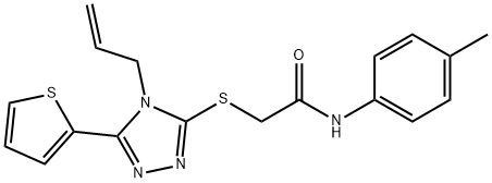 2-{[4-allyl-5-(2-thienyl)-4H-1,2,4-triazol-3-yl]sulfanyl}-N-(4-methylphenyl)acetamide Structure