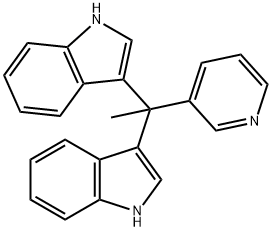 1H,1'H-3,3'-(1-pyridin-3-yl-ethane-1,1-diyl)-bis-indole Structure