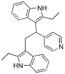 3,3'-[1-(4-Pyridinyl)-1,2-ethanediyl]bis(2-ethyl-1H-indole) 구조식 이미지