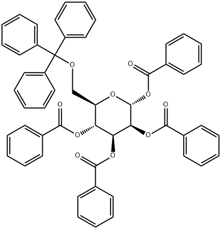 6-O-Trityl-1,2,3,4-tetra-O-benzoyl-α-D-mannopyranose 구조식 이미지