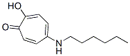 2,4,6-Cycloheptatrien-1-one, 5-(hexylamino)-2-hydroxy- (9CI) Structure