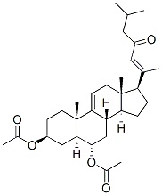 Cholesta-9(11),20(22)-dien-23-one, 3,6-bis(acetyloxy)-, (3beta,5alpha, 6alpha)- Structure