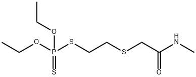 Dithiophosphoric acid O,O-diethyl S-[2-[(methylcarbamoyl)methylthio]ethyl] ester Structure