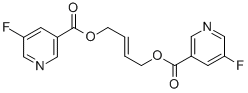 2-Butene-1,4-diol, bis(5-fluoronicotinate) Structure