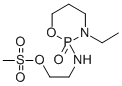 Ethanol, 2-((3-ethyltetrahydro-2H-1,3,2-oxazaphosphorin-2-yl)amino)-,  methanesulfonate (ester), p-oxide Structure