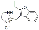 2-[(2-ethyl-3-benzofuranyl)methyl]-4,5-dihydro-1H-imidazolium chloride 구조식 이미지