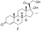 6-alpha-fluoro-17-alpha,21-dihydroxy-16-alpha-methylpregn-4-ene-3,20-dione 구조식 이미지