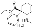 (+)-3R-N-Monomethylamino-4c-phenyl-4t-ethoxycarbonylcyclohexene-1, hyd rochloride 구조식 이미지