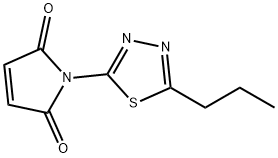 1H-Pyrrole-2,5-dione, 1-(5-propyl-1,3,4-thiadiazol-2-yl)- (9CI) 구조식 이미지