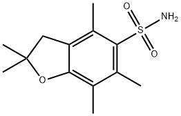 2,2,4,6,7-펜타메틸디히드로벤조푸란-5-술폰아미드 구조식 이미지