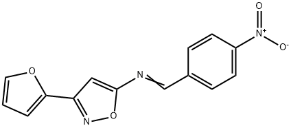 3-(2-Furanyl)-N-((4-nitrophenyl)methylene)-5-isoxazolamine Structure