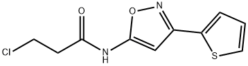 Propanamide, 3-chloro-N-(3-(2-thienyl)-5-isoxazolyl)- Structure