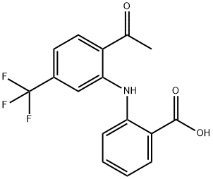 벤조산,2-[[2-아세틸-5-(트리플루오로메틸)페닐]아미노]- 구조식 이미지