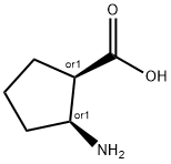 Цис-2-амино-1-циклопентанкарбоновая кислота структурированное изображение