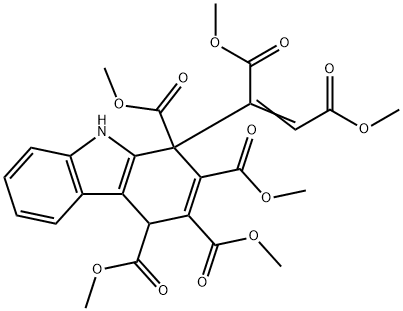 4,9-Dihydro-1-[3-methoxy-1-(methoxycarbonyl)-3-oxo-1-propenyl]-1H-carbazole-1,2,3,4-tetracarboxylic acid tetramethyl ester 구조식 이미지