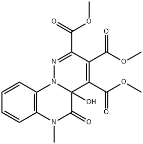 5,6-Dihydro-4a-hydroxy-6-methyl-5-oxo-4aH-pyridazino[1,6-a]quinoxaline-2,3,4-tricarboxylic acid trimethyl ester 구조식 이미지