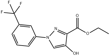 Ethyl 4-hydroxy-1-(3-(trifluoromethyl)phenyl)-1H-pyrazole-3-carboxylate 구조식 이미지