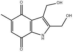 1H-Indole-4,7-dione, 2,3-bis(hydroxymethyl)-5-methyl- (9CI) Structure