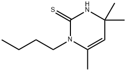 1-Butyl-3,4-dihydro-4,4,6-trimethyl-2(1H)-pyrimidinethione 구조식 이미지