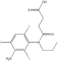 3-[[N-(3-Amino-2,4,6-triiodophenyl)-N-propylamino]carbonyl]propionic acid Structure