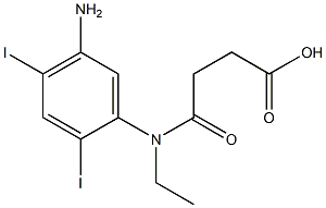 3-[(5-아미노-2,4-디요오도-페닐)-에틸-카르바모일]프로판산 구조식 이미지