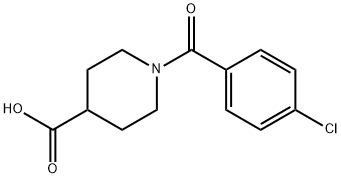 1-(4-클로로-벤조일)-피페리딘-4-카르복실산 구조식 이미지