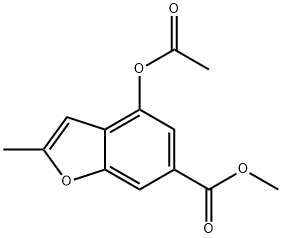 메틸4-아세톡시-2-메틸벤조푸란-6-카르복실레이트 구조식 이미지