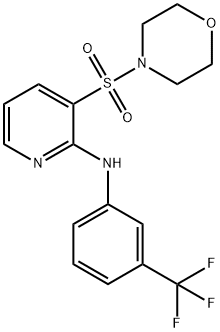 4-((2-((3-(Trifluoromethyl)phenyl)amino)-3-pyridinyl)sulfonyl]morpholine Structure