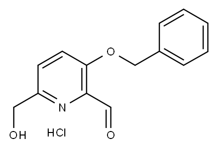3-BENZYLHYDROXY-6-HYDROXYMETHYLPYRIDINE-2-CARBOXALDEHYDE HYDROCHLORIDE Structure