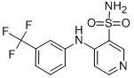 3-Pyridinesulfonamide, 4-((3-(trifluoromethyl)phenyl)amino)- Structure