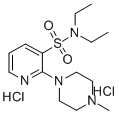 3-Pyridinesulfonamide, N,N-diethyl-2-(4-methyl-1-piperazinyl)-, dihydr ochloride Structure