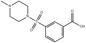 3-(4-메틸-1-피페라지닐설포닐)벤조산 구조식 이미지