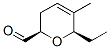 2H-Pyran-2-carboxaldehyde, 6-ethyl-3,6-dihydro-5-methyl-, (2R,6R)- (9CI) 구조식 이미지