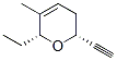 2H-Pyran, 2-ethyl-6-ethynyl-5,6-dihydro-3-methyl-, (2R,6R)- (9CI) Structure