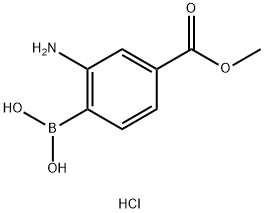 (2-아미노-4-메톡시카르보닐페닐)붕산염화물 구조식 이미지