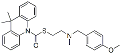 (9,9-dimethylacridin-10-yl)-[2-[(4-methoxyphenyl)methyl-methyl-amino]e thylsulfanyl]methanone Structure