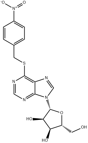 S-(4-니트로벤질)-6-티오이노신 구조식 이미지
