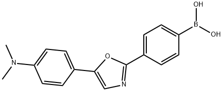 4-[5-(4-DIMETHYLAMINOPHENYL)OXAZOL-2-YL]BENZENEBORONIC ACID 97 구조식 이미지