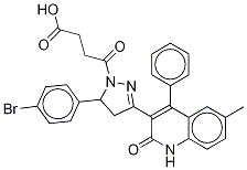 5-(4-BroMophenyl)-3-(1,2-dihydro-6-Methyl-2-oxo-4-phenyl-3-quinolinyl)-4,5-dihydro-γ-oxo-1H-Pyrazole-1-butanoic Acid Structure