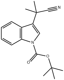 1H-Indole-1-carboxylic acid, 3-(1-cyano-1-methylethyl)-, 1,1-dimethylethyl ester Structure