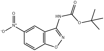 (5-NITRO-1,2-BENZISOXAZOL-3-YL)CARBAMIC ACID 1,1-DIMETHYL ETHYL ESTER Structure