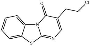 3-(2-chloroethyl)-4H-pyrimido[2,1-b][1,3]benzothiazol-4-one 구조식 이미지