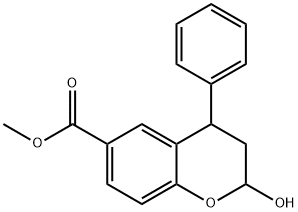 2-Hydroxy-4-phenyl-6-methoxycarbonyl-2,3-dihydrobenzopyran (Mixture of Diastereomers) Structure