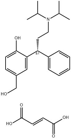 3-[(1R)-3-(Diisopropylamino)-1-phenylpropyl]-4-hydroxybenzenemethanol (2E)-2-butenedioate Structure