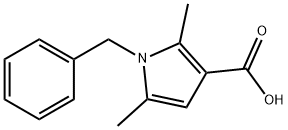 1-벤질-2,5-디메틸-1H-피롤-3-카르복실산 구조식 이미지