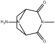 3,8-Diazabicyclo(3.2.1)octane-2,4-dione, 8-amino-3-methyl- 구조식 이미지