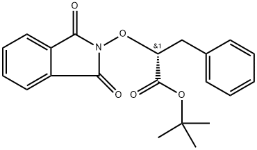 벤젠프로판산,a-[(1,3-디하이드로-1,3-디옥소-2H-이소인돌-2-일)옥시]-,1,1-디메틸에틸에스테르,(aR)- 구조식 이미지