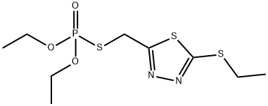 2-(diethoxyphosphorylsulfanylmethyl)-5-ethylsulfanyl-1,3,4-thiadiazole Structure